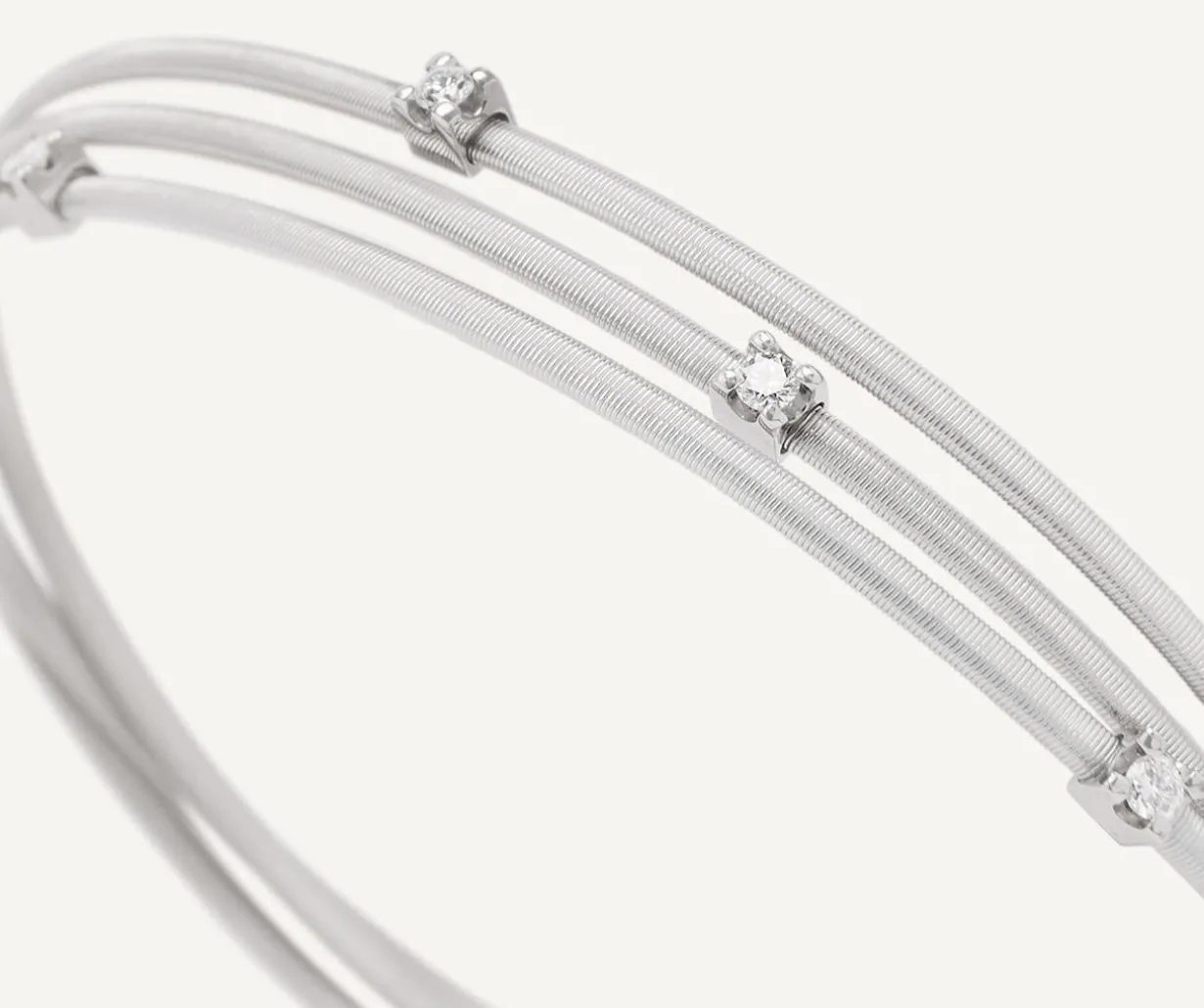 Multi-Strand White Gold Diamond Bracelet|Marco Bicego New