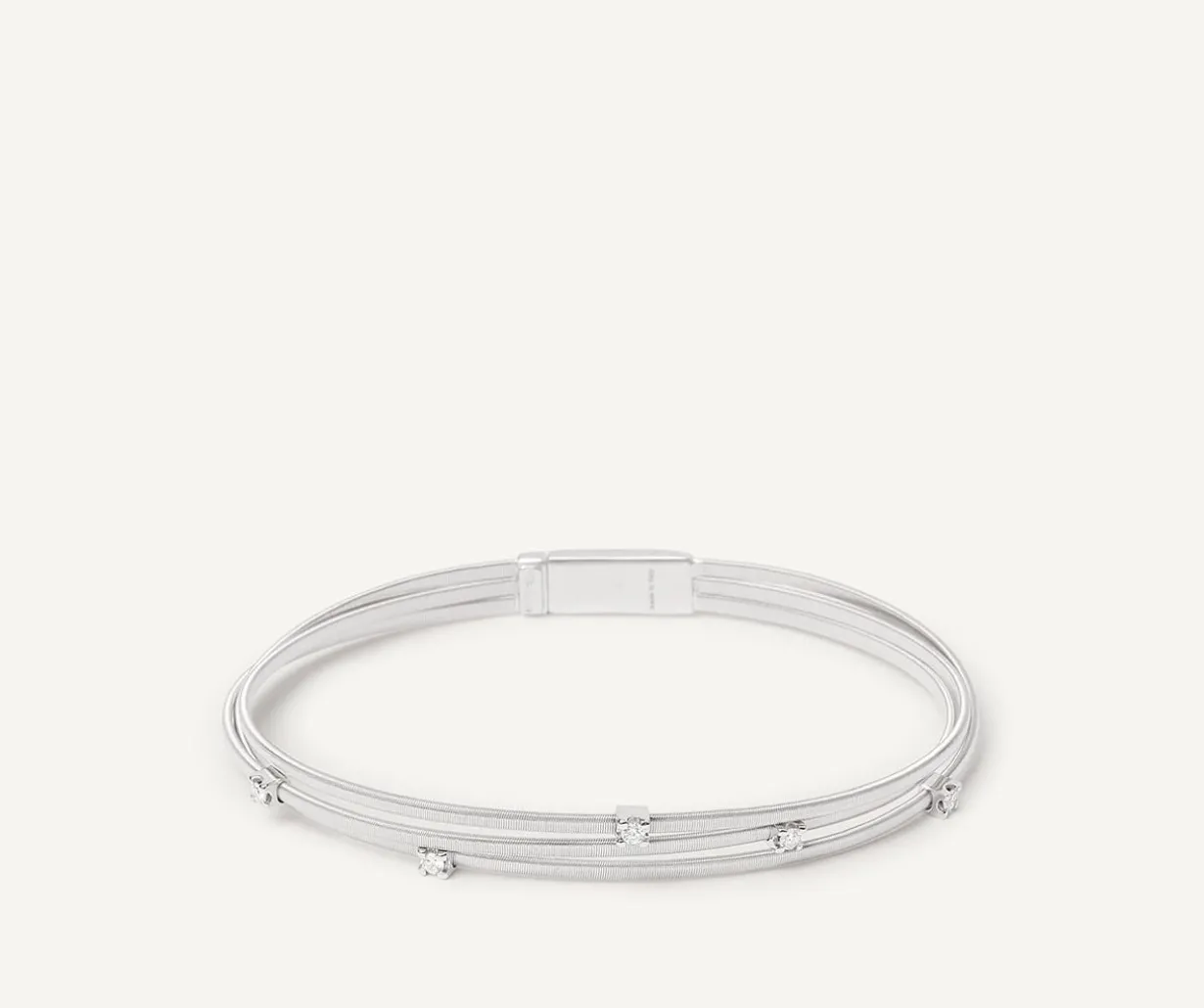 Multi-Strand White Gold Diamond Bracelet|Marco Bicego New