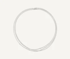 Multi-Strand White Gold Necklace With Diamonds|Marco Bicego Hot