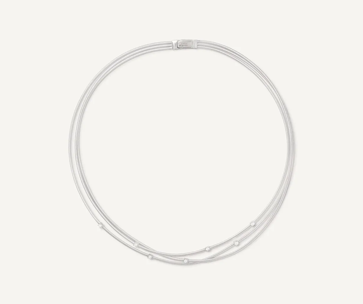 Multi-Strand White Gold Necklace With Diamonds|Marco Bicego Hot