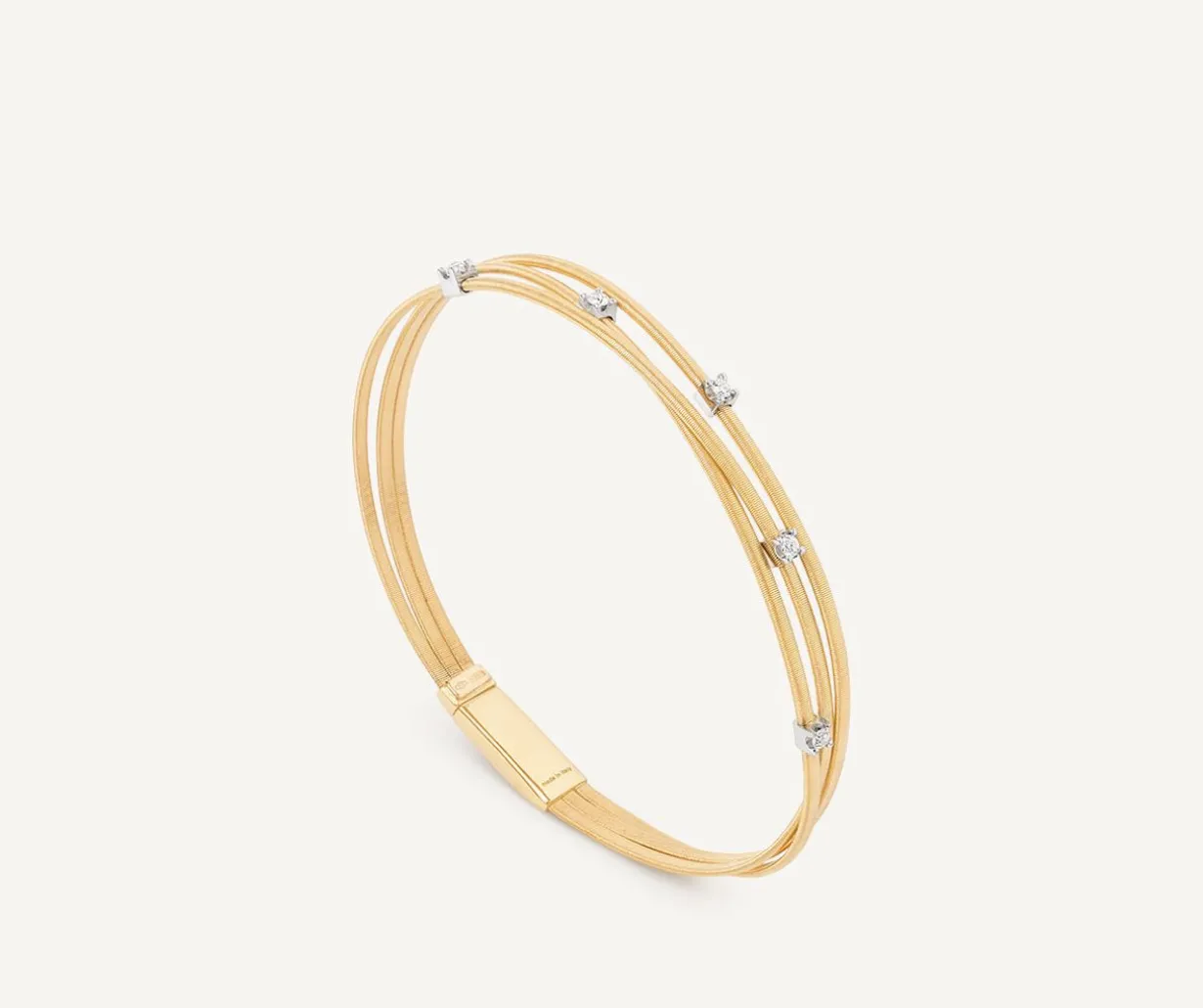 Multi-Strand Yellow Gold Diamond Bracelet|Marco Bicego New