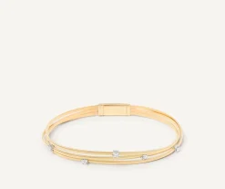 Multi-Strand Yellow Gold Diamond Bracelet|Marco Bicego New
