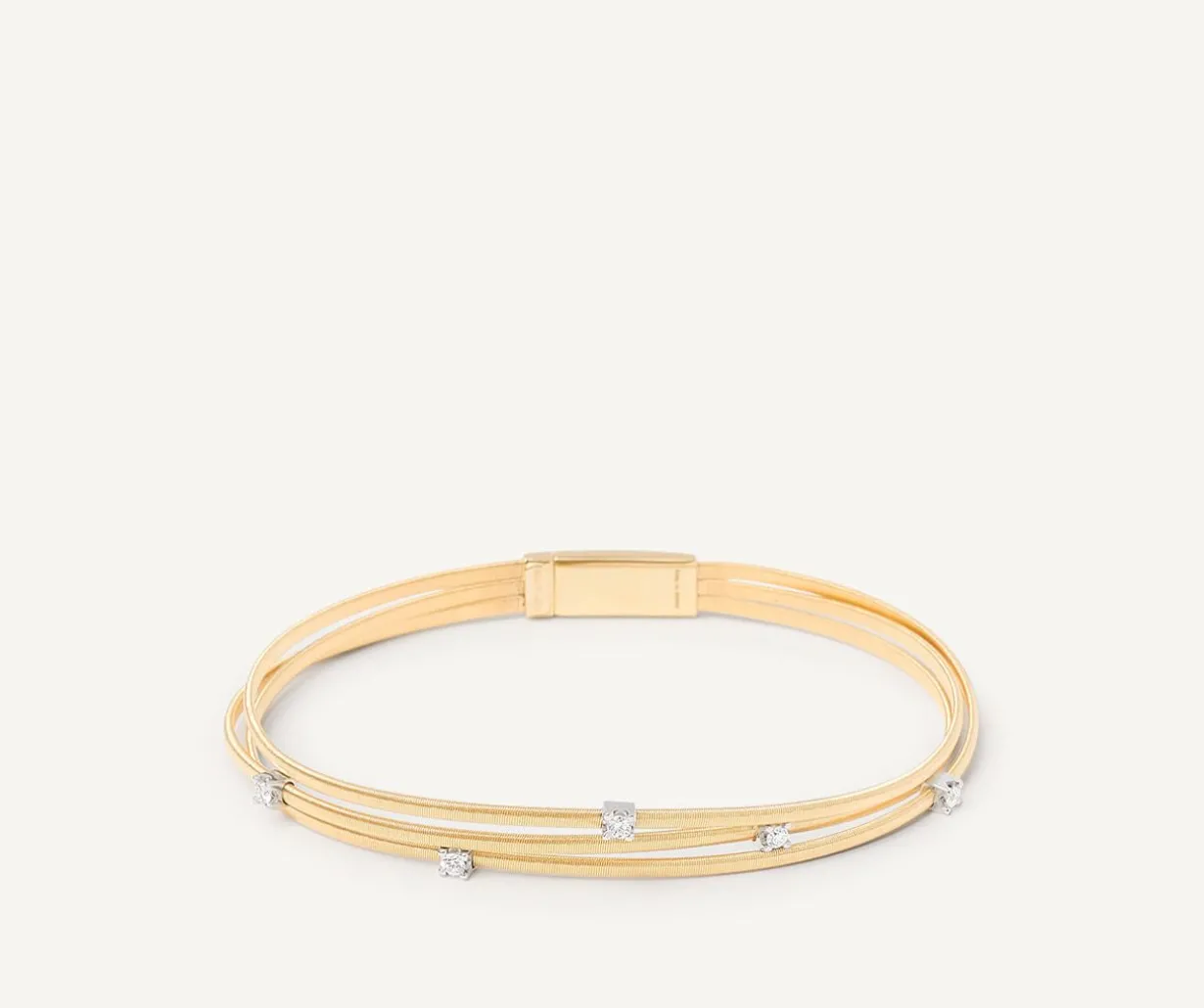 Multi-Strand Yellow Gold Diamond Bracelet|Marco Bicego New
