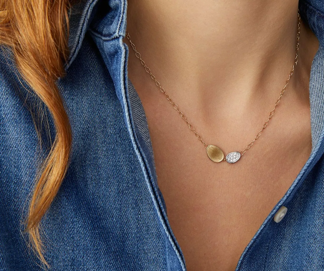 Pendant Chain Necklace With Diamonds, Mini|Marco Bicego Best Sale