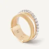 Ring With Diamond-Studded Plaque, Medium|Marco Bicego Outlet