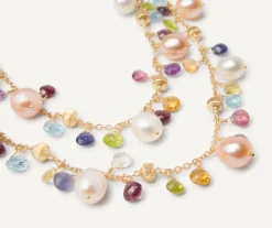 Sautoir With Pearls And Multicolored Gems|Marco Bicego Fashion