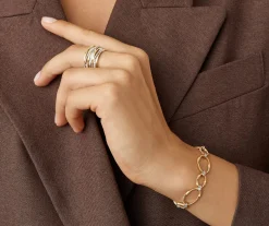 Seven-Band Ring With Diamond-Studded Plaques|Marco Bicego Flash Sale