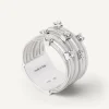 Seven-Band White Gold Ring With Prong-Set Diamonds|Marco Bicego New